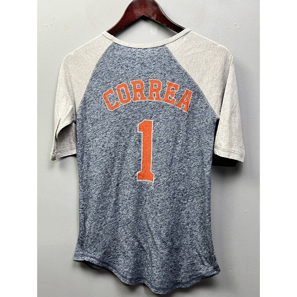 Majestic Houston Astros MLB Women's Medium Correa Short Sleeve Shirt Lightweight